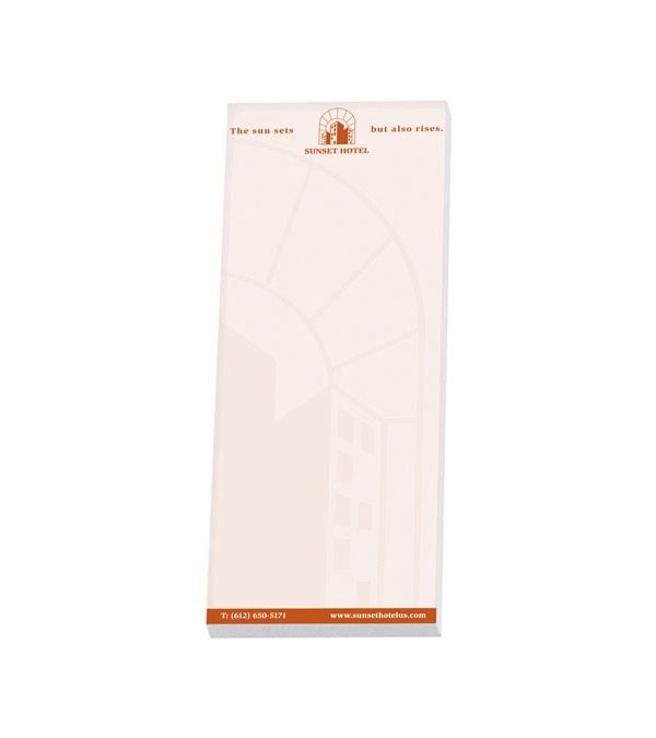 3 inch x 8 inch Adhesive Notepads - 50 sheets