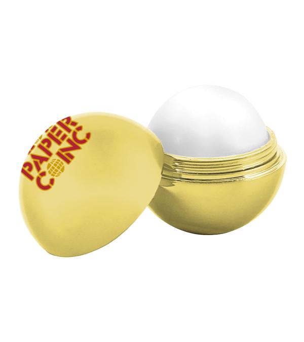 Metallic Finish Round Lip Balm