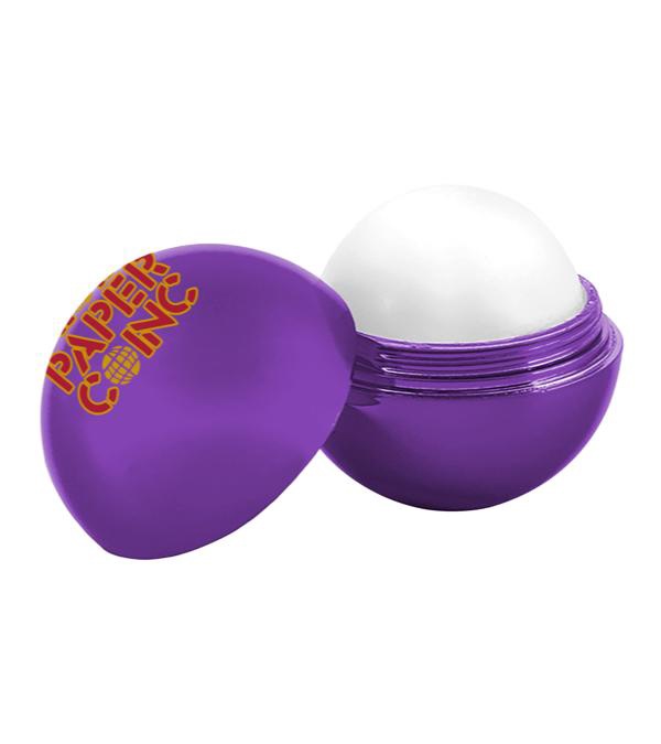 Metallic Finish Round Lip Balm