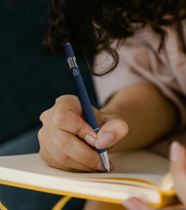 Recycle Arden Soft Touch Stylus Pen - Single Color Imprint