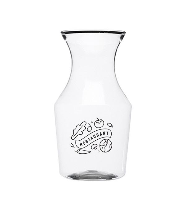 Reserv 12 oz Plastic Disposable Wine Carafe With Lid