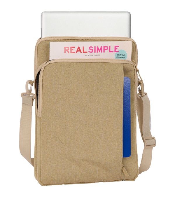 Vertical Recycled Messenger Bag