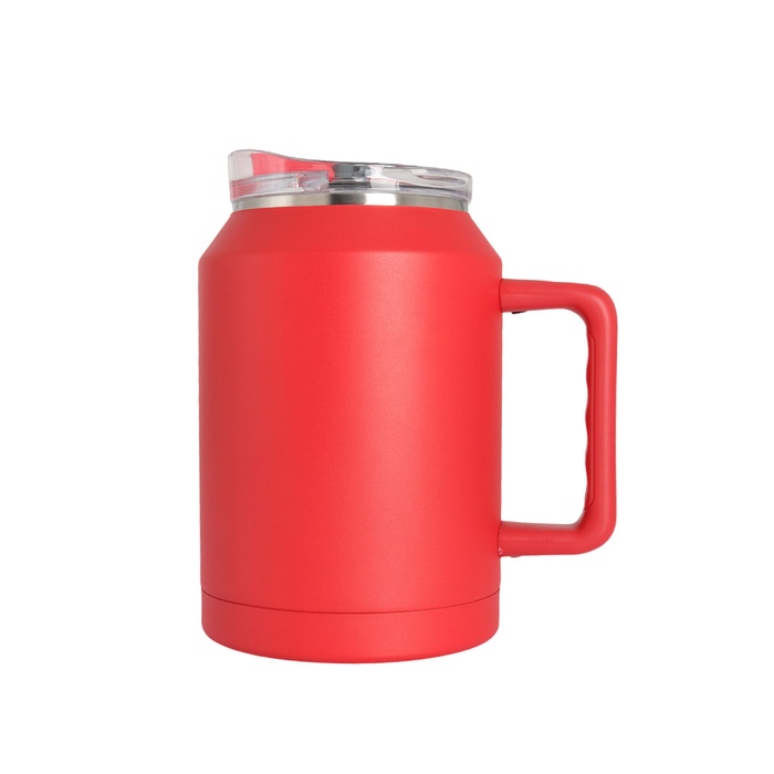 50 Oz. Stainless Steel Fitness Handle Mug with/ Twist Closure Lid