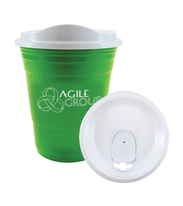 16 oz. Uno Cup With White Lid