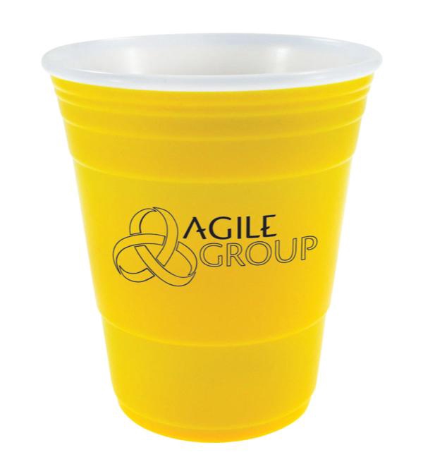 16 oz. Uno Cup With White Lid