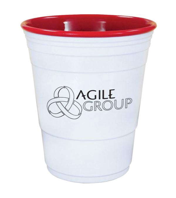 16 oz. Uno Cup With White Lid