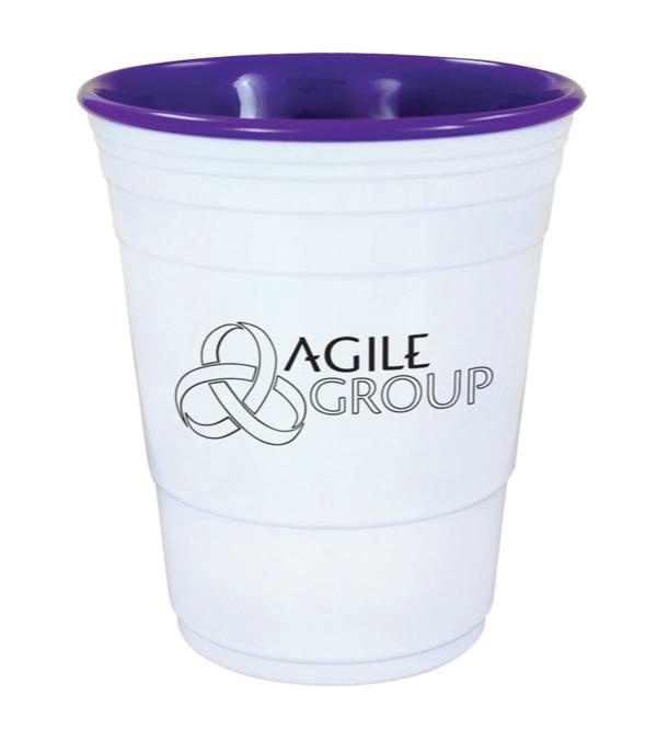 16 oz. Uno Cup With White Lid