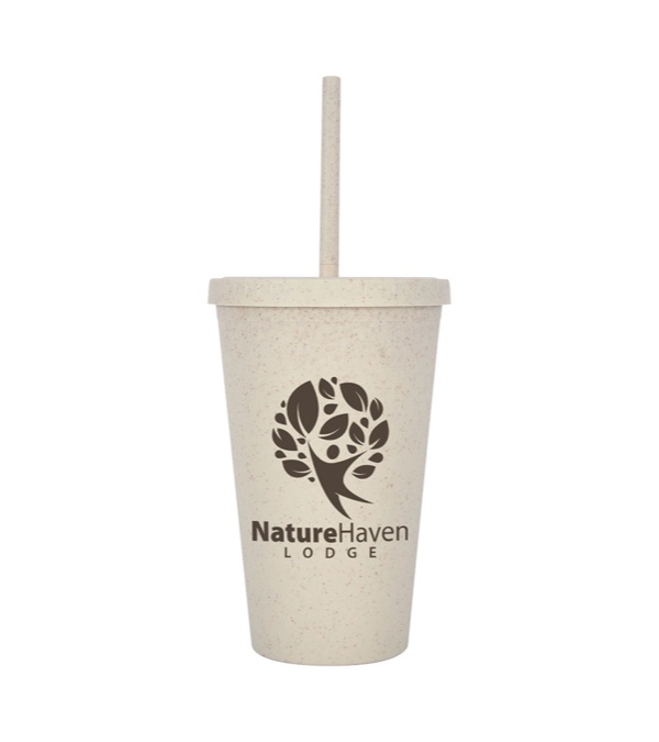 16 oz. Newport Wheat Travel Tumbler