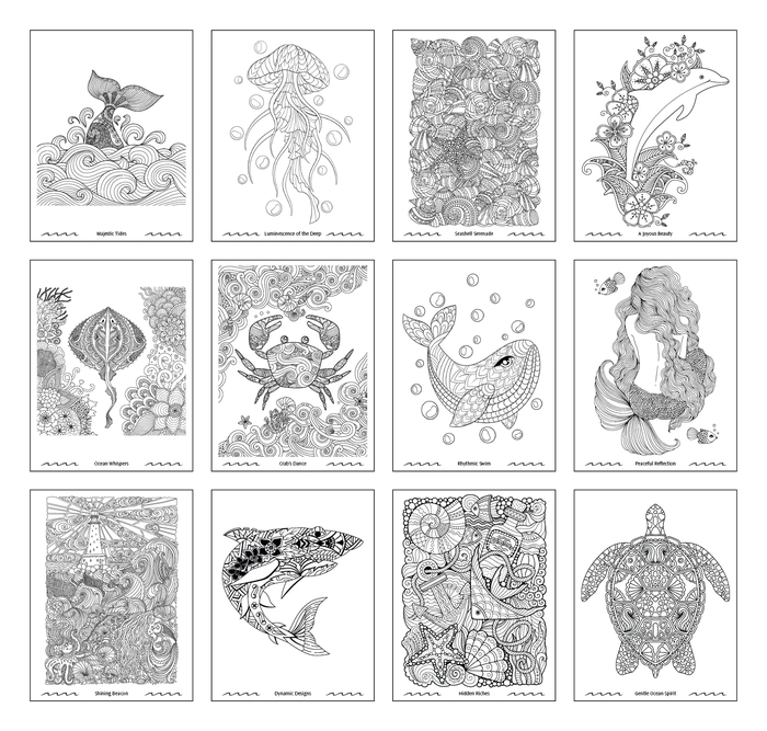 Good Value™ Oceans of Serenity Adult Coloring Book