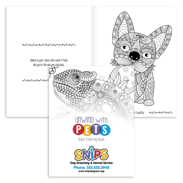 Good Value™ Unwind with Pets Adult Coloring Book