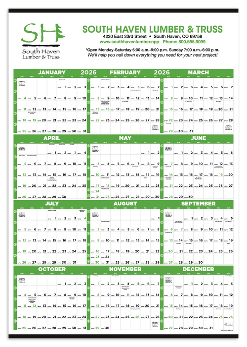 Triumph® Calendars Small Quantity Custom Span-A-Year Calendar - 2027