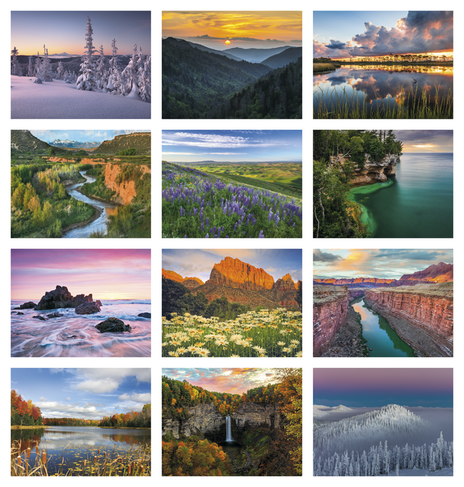 Landscapes of America Spiral Wall Calendar