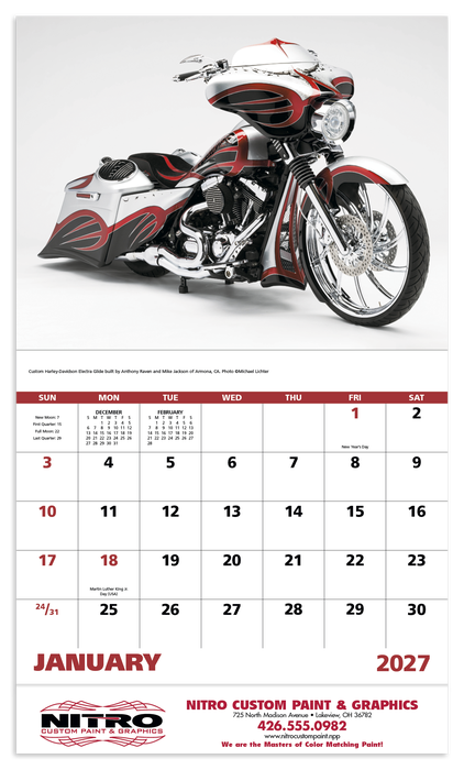 Good Value™ Motorcycles - Stapled Calendar