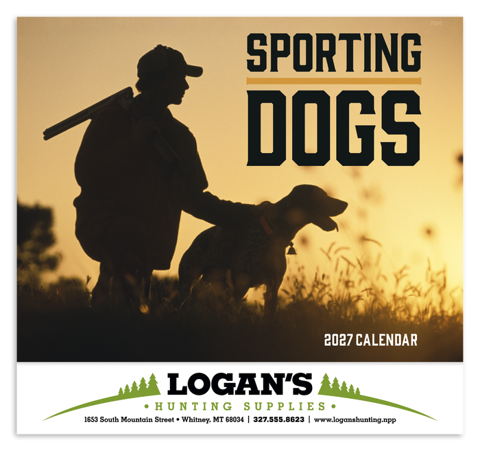 Sporting Dogs Wall Calendar (Stapled) -2027