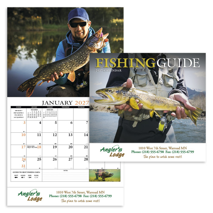 HotLine® Products Fishing Guide Appointment Calendar - Stapled