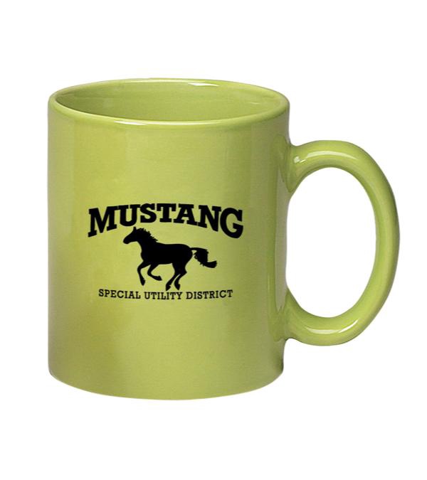 11 oz. Colored Stoneware Mug With C-Handle