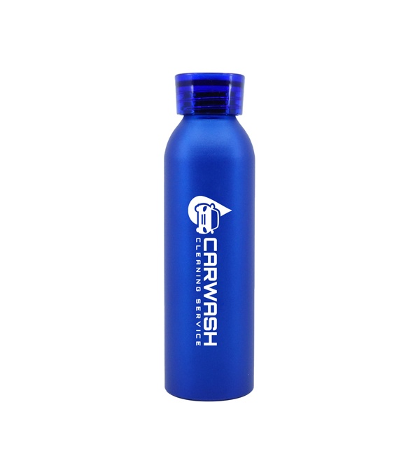 20 oz. Aluminum Bottle with Silicone Carrying Strap - 1 Color Imprint