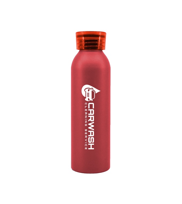 20 oz. Aluminum Bottle with Silicone Carrying Strap - 1 Color Imprint
