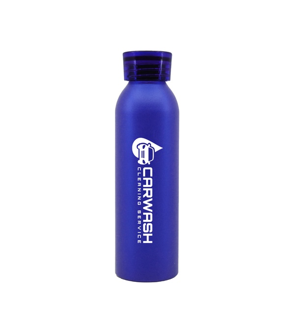 20 oz. Aluminum Bottle with Silicone Carrying Strap - 1 Color Imprint
