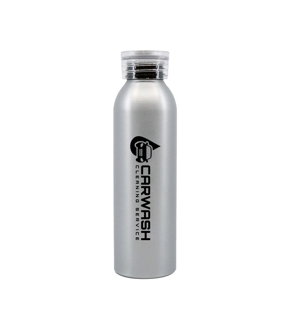 20 oz. Aluminum Bottle with Silicone Carrying Strap - 1 Color Imprint