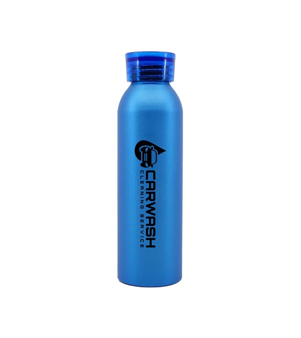 20 oz. Aluminum Bottle with Silicone Carrying Strap - 1 Color Imprint