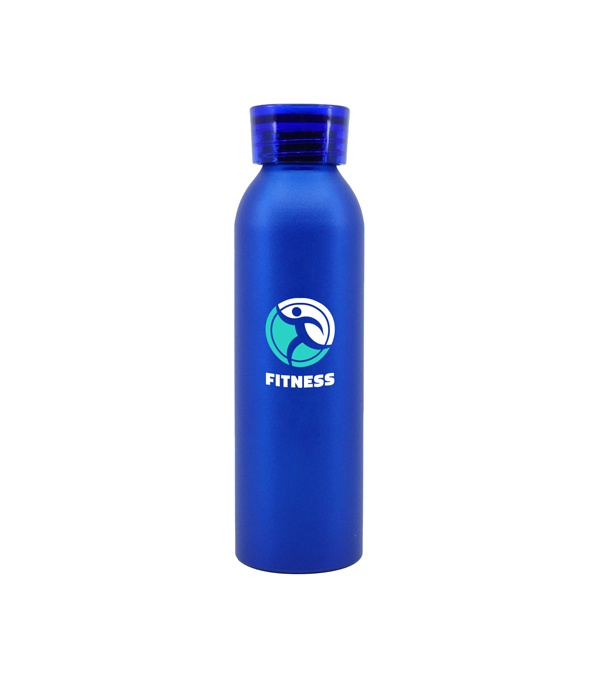 20 oz. Aluminum Bottle with Silicone Carrying Strap - 2 Color Imprint