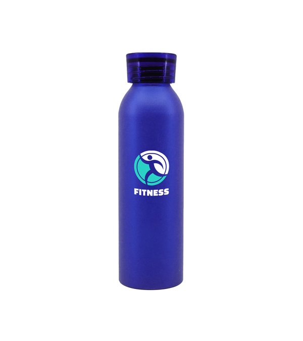 20 oz. Aluminum Bottle with Silicone Carrying Strap - 2 Color Imprint