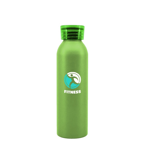 20 oz. Aluminum Bottle with Silicone Carrying Strap - 2 Color Imprint