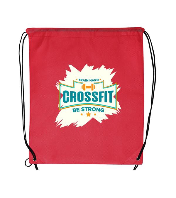 Non-Woven Drawstring Cinch-Up Backpack - Full Color Imprint
