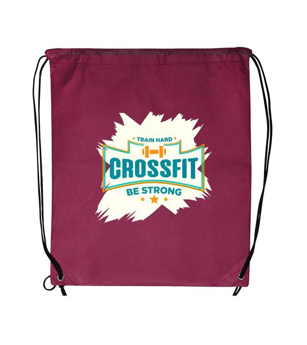 Non-Woven Drawstring Cinch-Up Backpack - Full Color Imprint