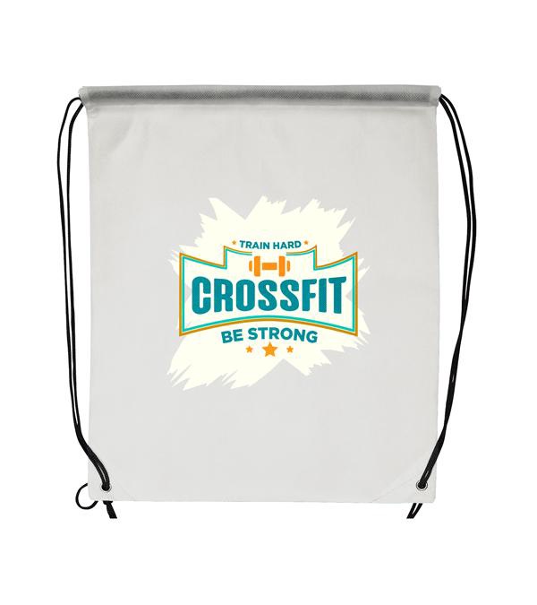 Non-Woven Drawstring Cinch-Up Backpack - Full Color Imprint