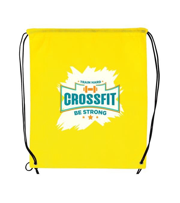 Non-Woven Drawstring Cinch-Up Backpack - Full Color Imprint