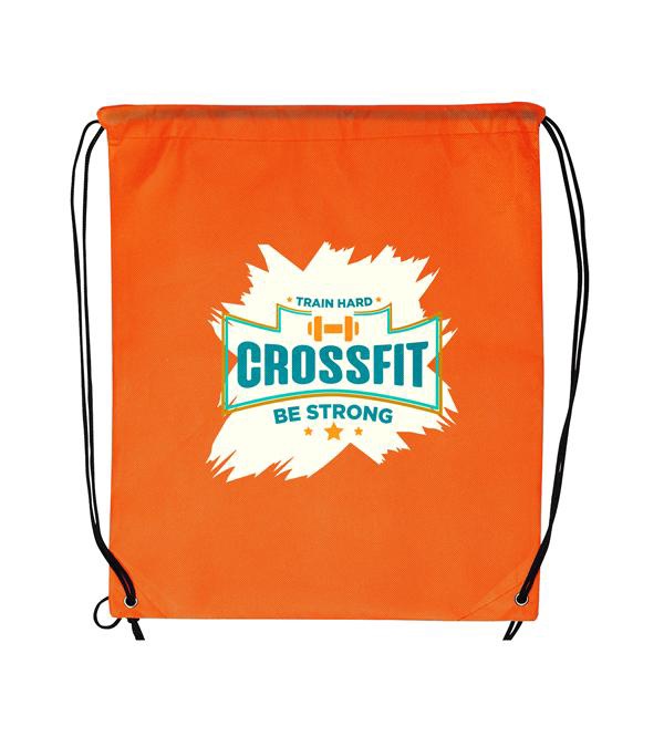 Non-Woven Drawstring Cinch-Up Backpack - Full Color Imprint