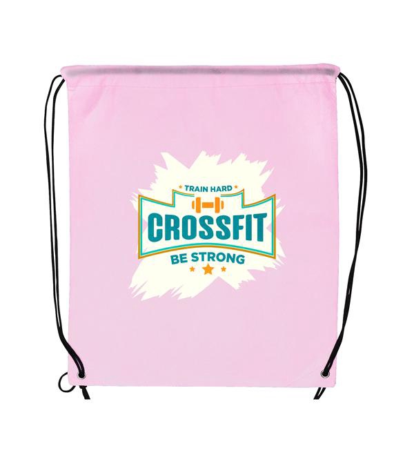 Non-Woven Drawstring Cinch-Up Backpack - Full Color Imprint