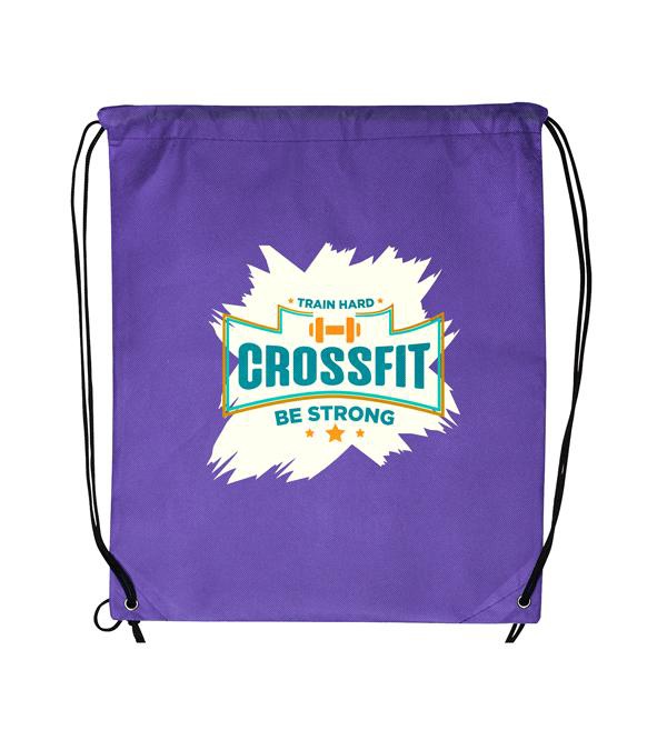 Non-Woven Drawstring Cinch-Up Backpack - Full Color Imprint