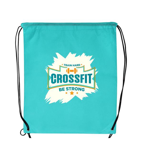 Non-Woven Drawstring Cinch-Up Backpack - Full Color Imprint