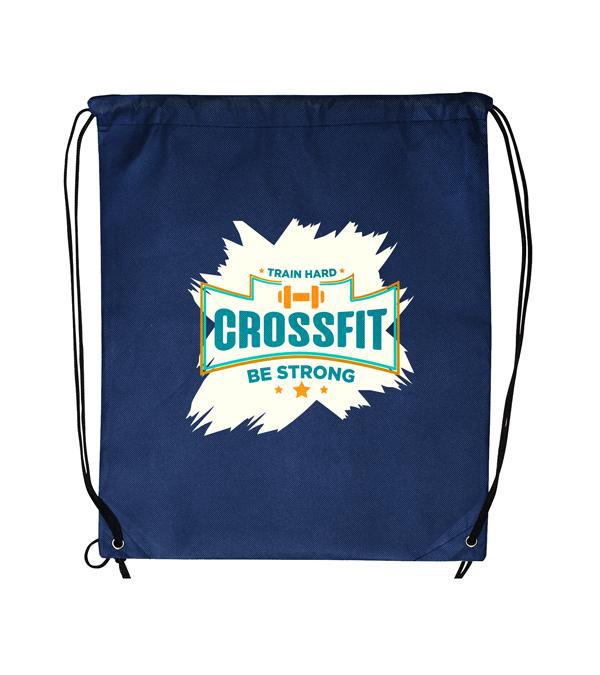 Non-Woven Drawstring Cinch-Up Backpack - Full Color Imprint