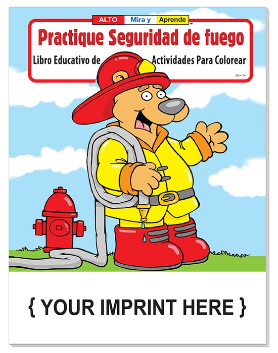 Libro para colorear y de actividades sobre seguridad contra incendios