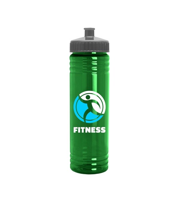 24 oz. Slim Fit UpCycle RPET Bottle With Push-Pull Lid