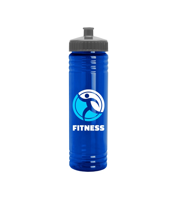 24 oz. Slim Fit UpCycle RPET Bottle With Push-Pull Lid