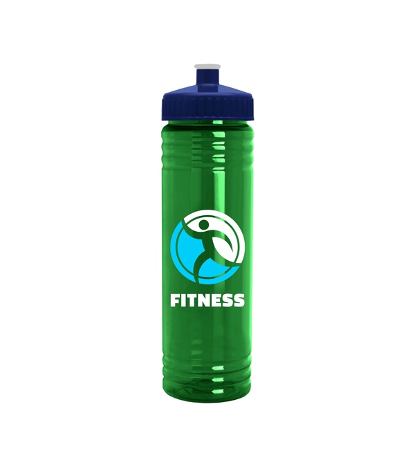 24 oz. Slim Fit UpCycle RPET Bottle With Push-Pull Lid