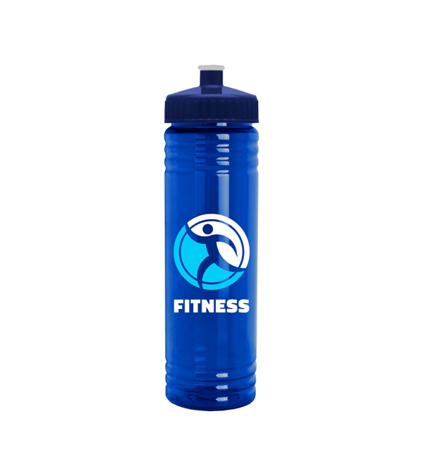 24 oz. Slim Fit UpCycle RPET Bottle With Push-Pull Lid