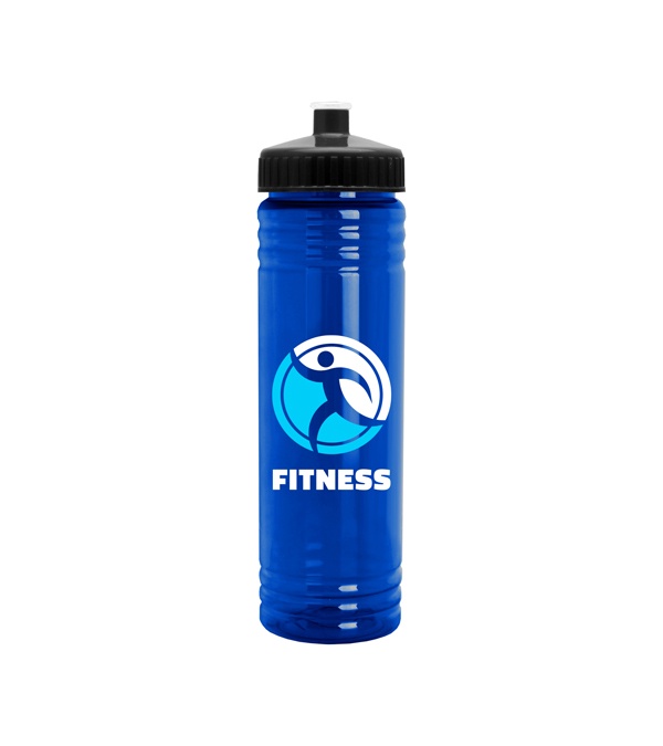 24 oz. Slim Fit UpCycle RPET Bottle With Push-Pull Lid