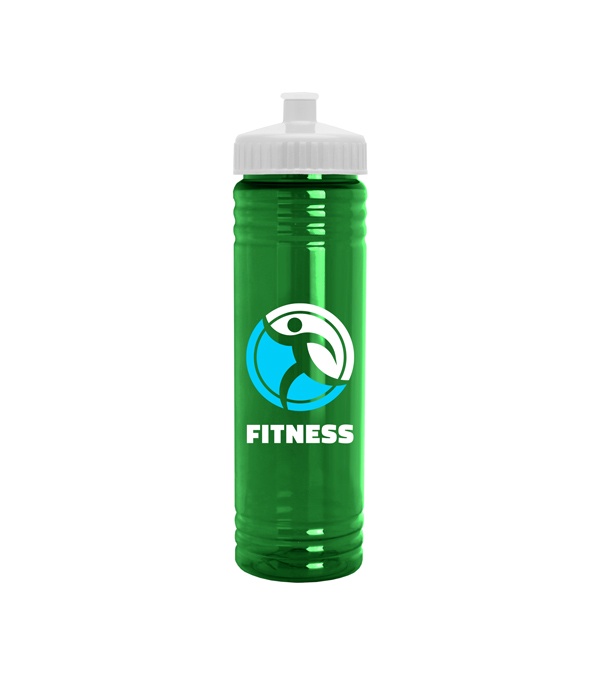 24 oz. Slim Fit UpCycle RPET Bottle With Push-Pull Lid