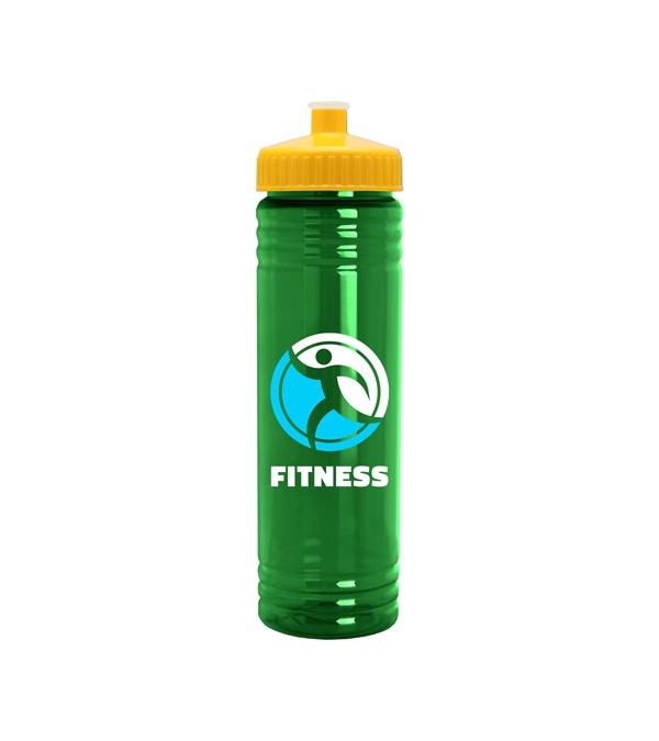 24 oz. Slim Fit UpCycle RPET Bottle With Push-Pull Lid