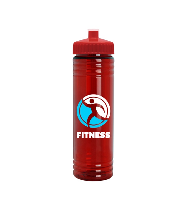 24 oz. Slim Fit UpCycle RPET Bottle With Push-Pull Lid