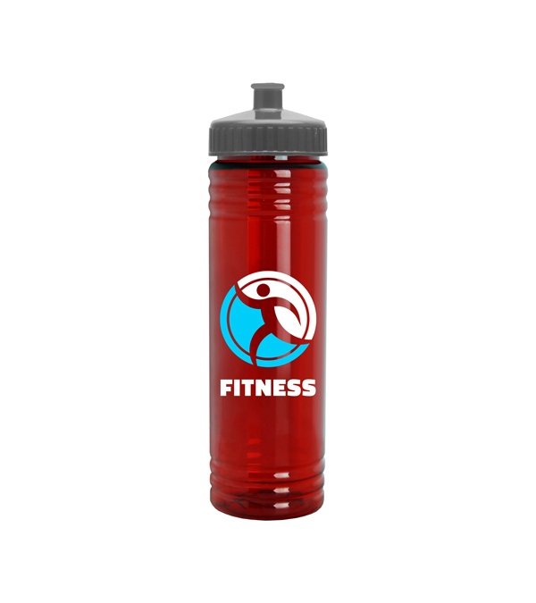 24 oz. Slim Fit UpCycle RPET Bottle With Push-Pull Lid