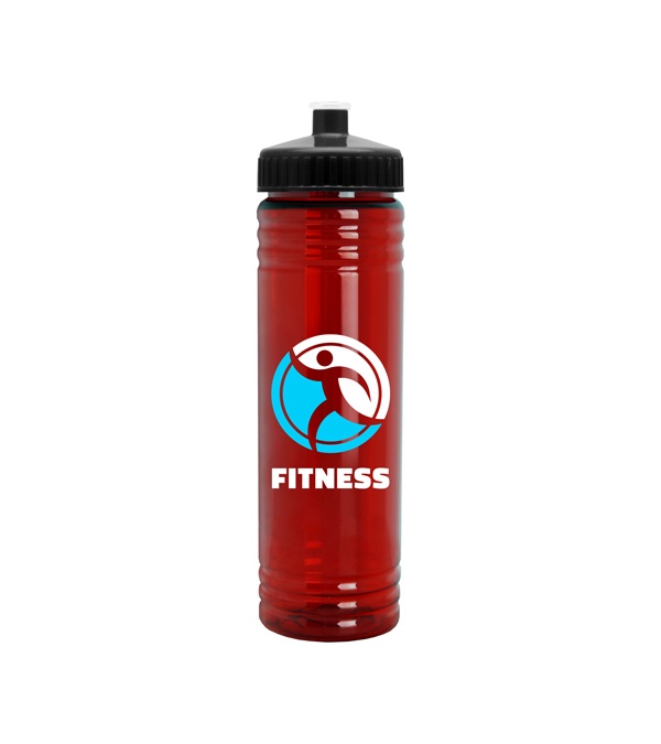 24 oz. Slim Fit UpCycle RPET Bottle With Push-Pull Lid