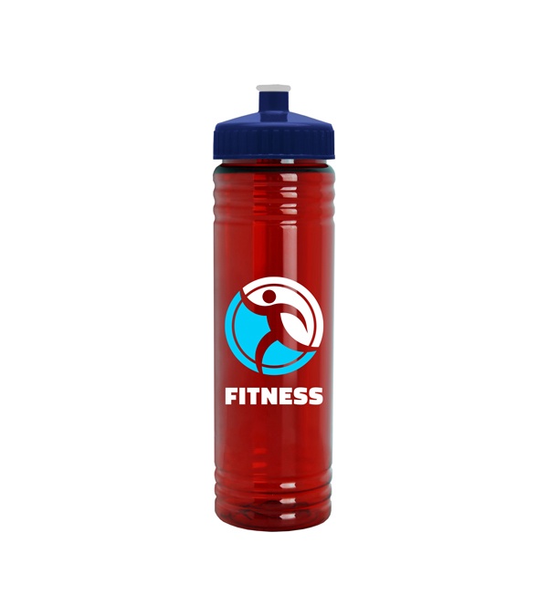 24 oz. Slim Fit UpCycle RPET Bottle With Push-Pull Lid