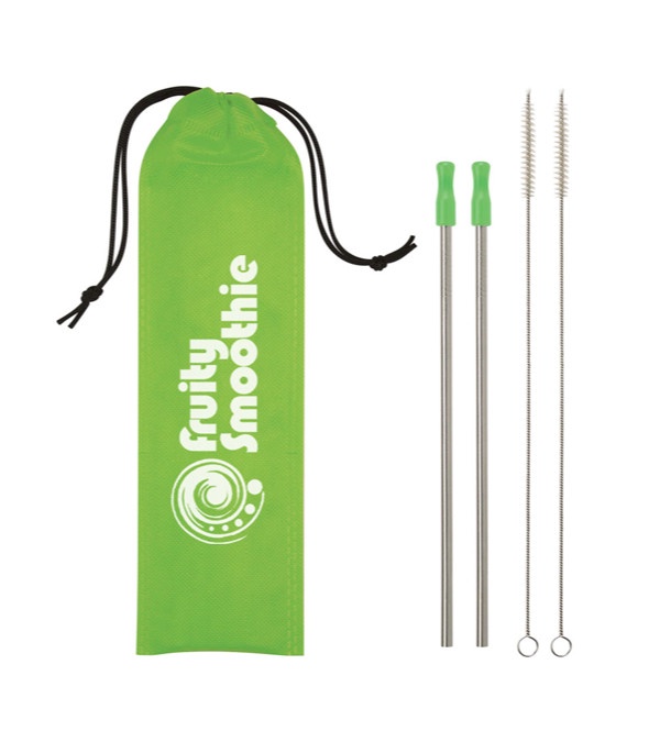 2-Pack Stainless Steel Straw Kit